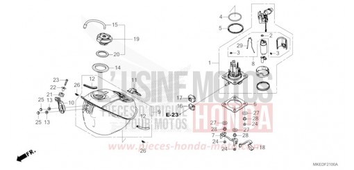 RESERVOIR A CARBURANT (CRF450R/RWE) CRF450RM de 2021